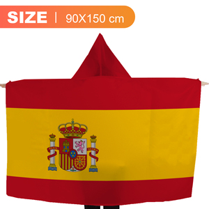 Cape avec capuche drapeau espagnol 3x5 pieds, bannière nationale espagnole pour la Fiesta Nacional de España et les supporters de football - Product Image 3