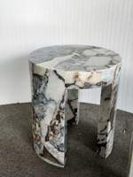 Table basse en marbre bleu galaxie Breccia Grigio, design traditionnel, pour salon, meubles de maison, personnalisable, en pierre naturelle, vente en gros