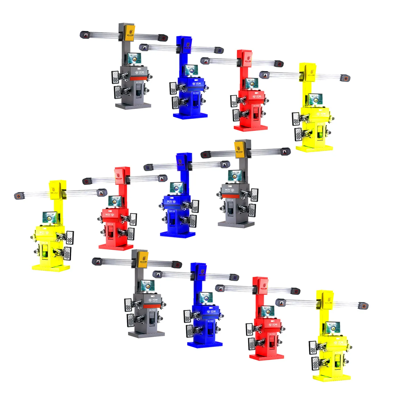 Battle-Axe Kleurrijke 3d Wieluitlijning Machine Wiel Aligner Met Hoge Nauwkeurigheid Hunter Launch Grade