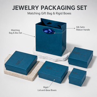Individuell Bedruckte Zweiteilige Starre Schmuck-Geschenkboxen mit Deckel für Armband und Halskette Einzel- und Großhandelsverpackung