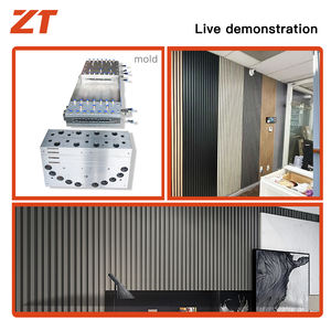 Panneau mural en <span class=keywords><strong>PVC</strong></span> rainuré à emboîtement personnalisé, profil extrudé en plastique, panneau mural <span class=keywords><strong>de</strong></span> fond noir et blanc, panneau <span class=keywords><strong>de</strong></span> construction pour la maison - Product Image 1