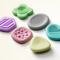 Lot de 6 pierres sensorielles anti-stress en silicone sans BPA avec boîte de rangement pour enfants et adultes atteints d'autisme, de TDAH, de stress et d'anxiété