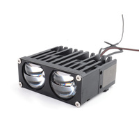 Feux de calandre de voiture LED 3000K, faisceau haut et bas, 20W 80W, lentille double, lentille de projecteur Bi-LED