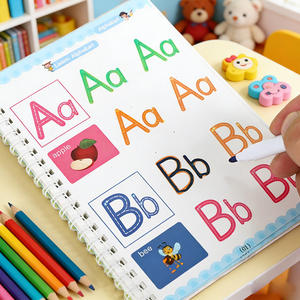 Cahier d'exercices de contrôle du stylo pour la petite enfance, reliure thermique réutilisable, avec stylo effaçable, cahier de traçage imprimé - Product Image 3