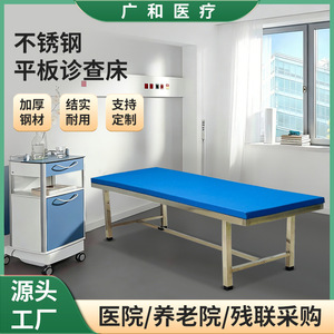Hirowa Stainless Steel Flat Examination <b>Bed</b> 1900x600x750mm Square Legs Commercial Use - Product Image 5