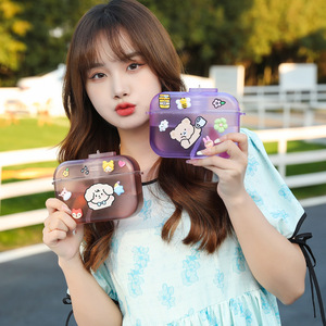 Yafchi Korean Style Square Water Bottle With Straw Reusable Portable Outdoor Strap For Students Gift Spring 2022 - Product Image 2