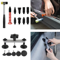 Kit de Reparación de Abolladuras de Coche, Herramienta de Extracción de Abolladuras sin Pintura, Extractor de Ventosas para Carrocería, Martillo y Pistola de Pegamento de Aluminio para Taller de Automóviles