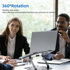 Zeno-Soporte plegable portátil para ordenador portátil, soporte para tableta, portátil, ergonómico, de acero - Product Image 2