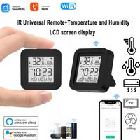 Télécommande IR Wifi Tuya avec capteur de température et d'humidité, système de maison intelligente compatible, écran LCD numérique, tension maximale 5V