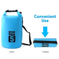 Sac étanche étanche stockage extérieur pliable pvc roulant camping randonnée canotage impression personnalisée bâche sac sec en pvc avec sangle