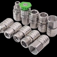 Pistolet à eau haute pression 21V électrique argenté avec connecteur rapide G1/4 autobloquant en acier inoxydable 4000 psi pour nettoyage de voitures