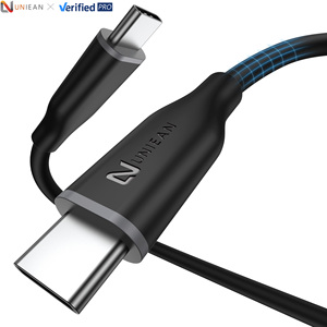 Câble USB2.0 en silicone UNIEAN 60W PD Type C vers Type C Câbles de charge USB Charge rapide 3A Câble Type-C pour iPhone vers Android - Product Image 1