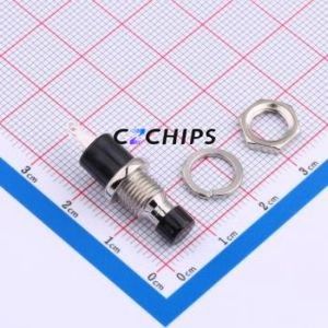 PB-11D02-N-B Push Button Switch Through hole Component (THT) Switch 3A Black - Product Image 1