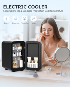 Mini réfrigérateur portable personnalisé de 6 L, noir, <span class=keywords><strong>petit</strong></span> réfrigérateur cosmétique, réfrigérateur pour soins de la peau, réfrigérateur de <span class=keywords><strong>beauté</strong></span>, réfrigérateur avec porte en verre, mini réfrigérateur - Product Image 6