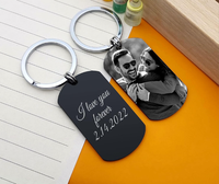 Porte-clés personnalisé avec image gravée, porte-clés photo DIY personnalisé, cadeau pour couple et amoureux pour les fêtes