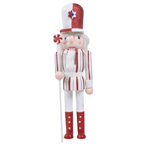 Navidad 장식 테이블 장식 왕 인형 선물 나무 사탕 장난감 크리스마스를위한 막대 사탕 군인 호두 까기 인형 - Product Image 2