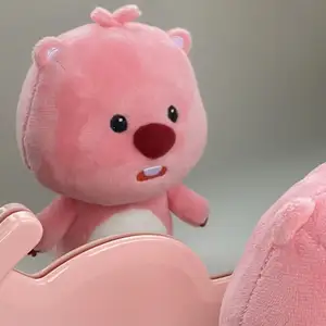 Ruunjoy Offre Spéciale coréen castor loppy poupées en peluche 10cm mignon kawaii anime avec chapeau cadeaux de noël sac pendentif jouets en peluche porte-clés