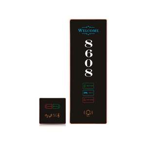 Sonnette de <span class=keywords><strong>porte</strong></span> moderne en verre trempé pour chambre d'hôtel série tactile sans fil/numérique/double filaire prise DND Source d'alimentation - Product Image 2