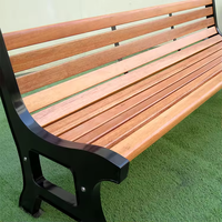 Banc en bois long très vendu Banc public de parc Banc d'extérieur 3 places Banc en bois long