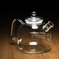 Théière en verre borosilicate de 1800 ml au design classique, résistante à la chaleur, écologique, pour thé en vrac