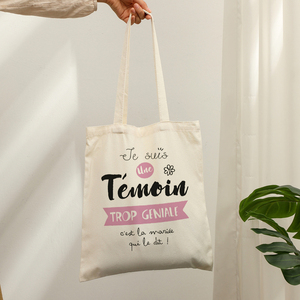 Bolso <span class=keywords><strong>de</strong></span> hombro personalizado <span class=keywords><strong>de</strong></span> lona con estampado 'I'm Such A Great Witness It's The Bride Who Says It' para mujer, ideal para viajes - Product Image 5