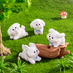 Figurines de chiens miniatures en résine époxy, écologiques, aérographe, pour jouets d'enfants, décorations de gâteaux, paysages de mousse DIY, voitures - Product Image 2