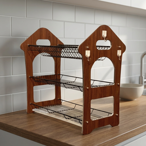 High Quality Mini Metal Rack with Handle Eco-Friendly Bowl-Shaped Simple Design for Food Storage - Product Image 2