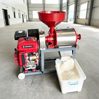 Moulin à farine portable à essence avec séparateur de son pour le blé, le maïs et le traitement des céréales pour petites exploitations agricoles