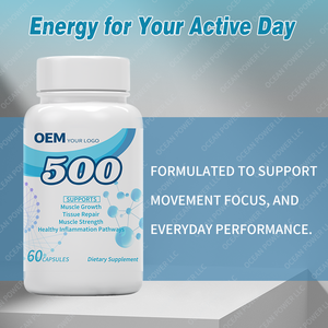 Oem nhãn hiệu riêng 500 pha trộn 1000mcg viên nang hỗ trợ cơ bắp tăng trưởng mô sửa chữa sức mạnh 60 đếm - Product Image 2