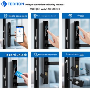 Cerradura Inteligente de Bajo Perfil con Control por Aplicación Tongtong/YoYo, Huella Dactilar, Código y Control Remoto TTLock, la Más Vendida Transfronteriza Directa de Fábrica - Product Image 2