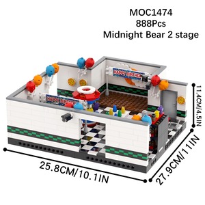 MOC1471-1475 Horror FNAF 2, Maqueta Arquitectónica de la Escena del Baño y Almacén del Escenario de Oficina, Bloques de Construcción Coleccionables, Juguetes Educativos - Product Image 3