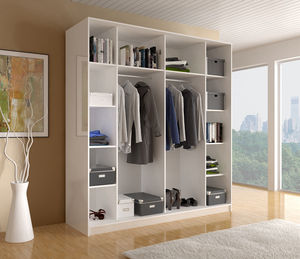 Produsen profesional MDF pintu geser kamar tidur lemari harga rendah furnitur untuk penggunaan rumah atau Hotel - Product Image 5