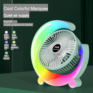 Running Horse Light Ventilador <span class=keywords><strong>de</strong></span> escritorio con carga USB Home Moon Night Light Fan Regalos para hombres/mujeres/familia/amigos - Product Image 2