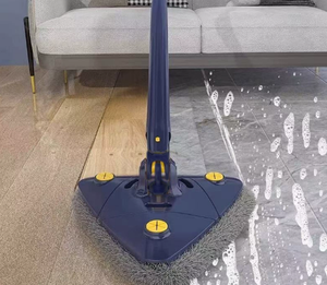 Lavavetri auto-strizzanti per soffitto e pareti senza mani con asta telescopica in vetro bagnato e asciutto straccio a triangolo - Product Image 3