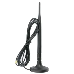 3 Meters RG174 Cable GSM 2G 3G 4G LTE Antenna, Magnetic Base WiFi Router External 5.8G 2.4G Antenna