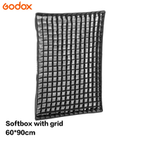 GODOX Softbox 60*90cm persegi panjang Softbox sarang lebah kisi Softbox dengan Bowens untuk Studio potret Speedlite potret Unit Flash