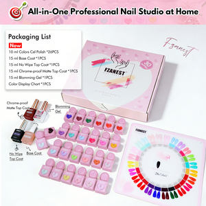 Colección de Esmaltes de Gel FZN al por Mayor en 26 Colores con Carta de Colores, OEM/ODM, Juego de Esmaltes de Uñas de Gel UV Personalizado, Fórmula Vegana Libre de HEMA y TPO - Product Image 4