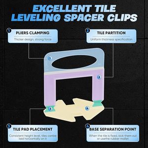 Systèmes de mise à niveau d'entretoises en plastique PE de conception moderne <span class=keywords><strong>avec</strong></span> <span class=keywords><strong>cales</strong></span> et clips Petits carreaux accessoires - Product Image 4