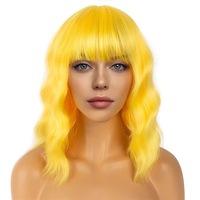 Perruques synthétiques roses haute température, mi-longues, colorées, courtes et bouclées, pour cosplay exotique, peuvent être permanentées et teintes pour femmes, idéales pour les fêtes