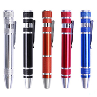 Tournevis de précision 8-en-1 personnalisé en alliage d'aluminium avec embouts magnétiques, multi-outils de poche pour ordinateurs, montres et lunettes