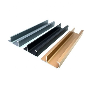 مقابض ذهبية للأدراج والخزائن، مقبض خزانة زاوية مخفية قابل للسحب، مقبض خزانة من سبائك الألومنيوم باللون الأسود والذهبي - Product Image 3