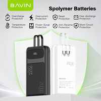 BAVIN 20000mah Pd20w 22.5w PC007Spro Banque d'alimentation portable à charge rapide avec écran LED Câble de charge