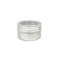 Boîtes en aluminium rondes argentées miniatures de 30 ml, petites boîtes métalliques, pots polyvalents pour le stockage du thé et l'emballage cosmétique
