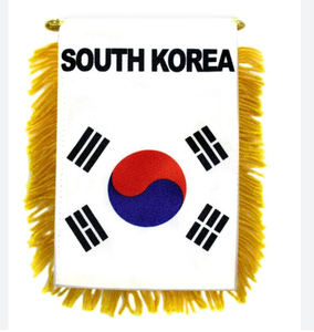 Drapeau suspendu de Cap-Vert, mini bannière de voiture pour la Coupe du Monde de football, à fixer sur le rétroviseur avec ventouse, à franges dorées, double face - Product Image 6