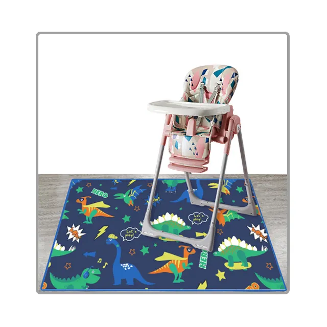 Maschinen wasch bar wasserdicht und rutsch fest Dinosaurier Animal Print Custom Esszimmer Outdoor Baby Splat Mat