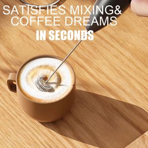 Custom logo Foam <b>Maker</b> Matcha Whisk Drink Mixer Stirrer Stainless Steel Coffee Frother Kitchen Handheld Electric Milk Frother - Product Image 4