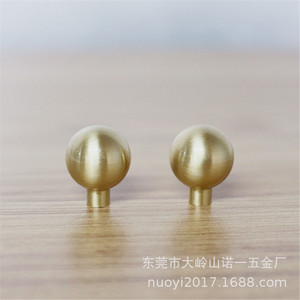 Solid Round <b>Copper</b> Cabinet <b>Knobs</b> 22x27mm Scandinavian Style Durable Furniture Handles - Product Image 3