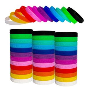 Vente en gros de bracelets et de bracelets en caoutchouc par les fabricants, bracelets en silicone « Jésus t'aime », bracelets personnalisables avec logo - Product Image 2