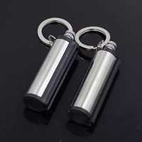 Allume-feu classique au kérosène et à silex pour survie en extérieur, randonnée, camping, durable, en métal, rechargeable, porte-clés