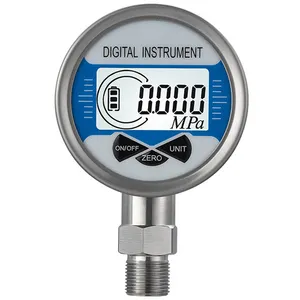 Kỹ Thuật Số thủy lực đo áp suất với nhiệt độ cơ hoành thép không gỉ Radial lỏng nhiên liệu áp kế cho dầu Nước